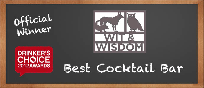 Drinker's Choice Winner, Best Cocktail Bar: Wit & Wisdom